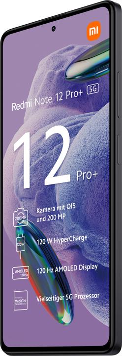 Produktbild Xiaomi Redmi Note 12 Pro+ (256 GB, Midnight Black, 6.67", Dual SIM, 200 Mpx, 5G)