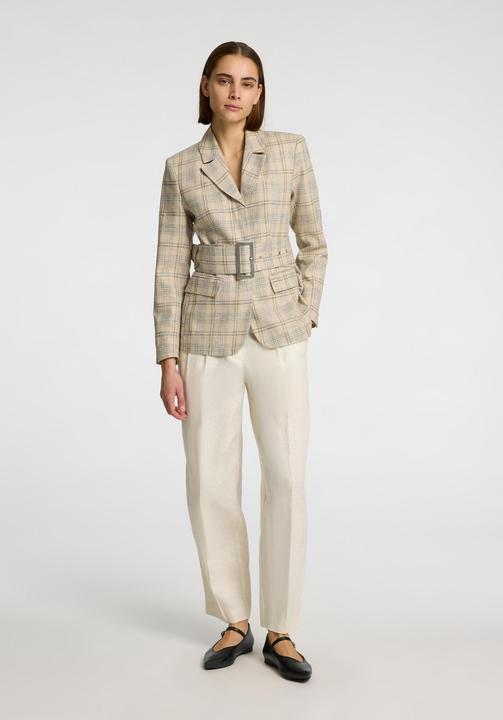 Produktbild Selected Femme Leinenmix Karo Slim Fit Blazer (38)