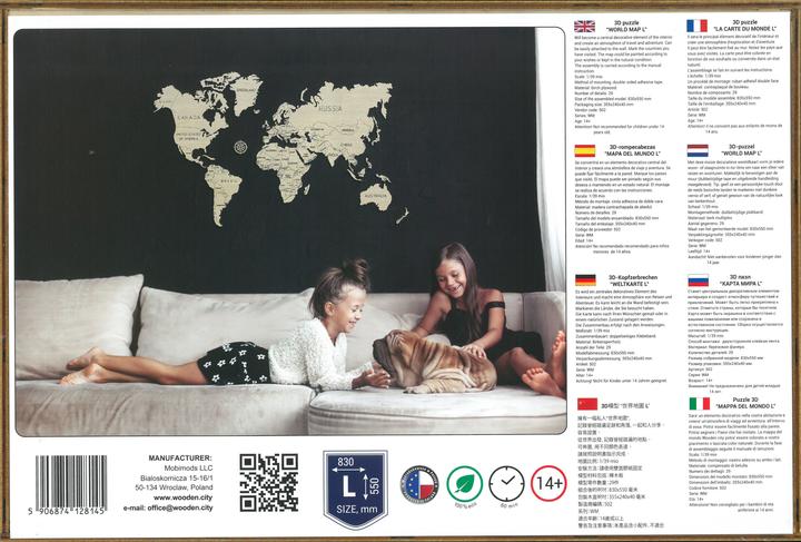 Produktbild WoodenCity Weltkarte L (31 Teile)