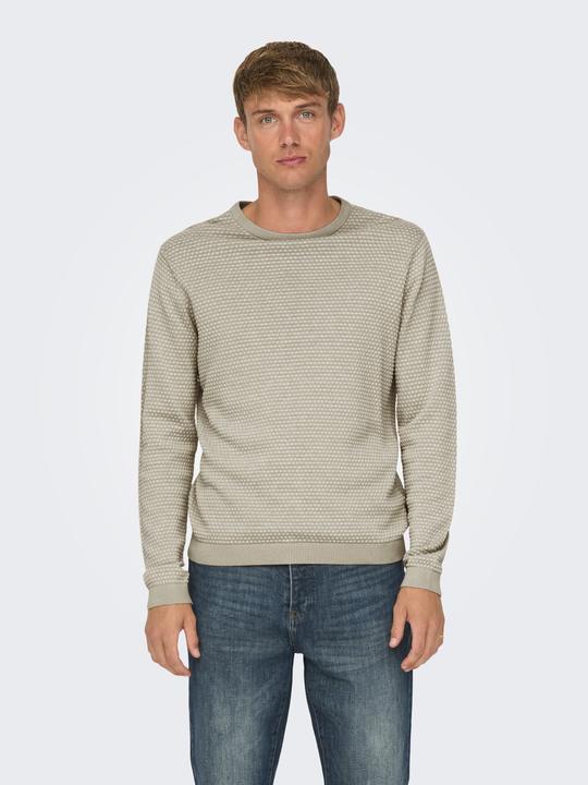 Produktbild Only & Sons Rundhalsausschnitt Pullover Strickpullover (L)
