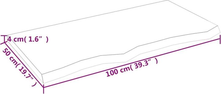 Actual product image VidaXL Emerald (100 x 50 x 4 cm)