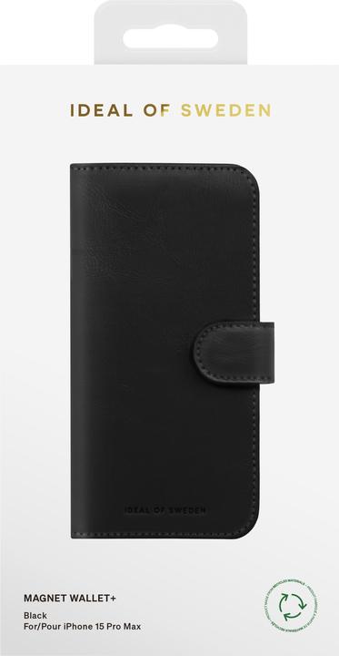 Actual product image iDeal Of Sweden iPhone 15 Pro Max Magnet Wallet +, Black (Apple iPhone 15 Pro Max)