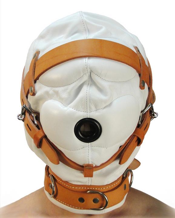 Immagine prodotto XR Brands Total Sensory Deprivation Leather Hood - M/L - White