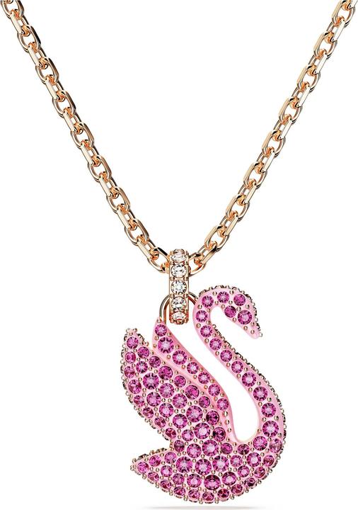 Immagine prodotto Swarovski Collana Iconic Swan Cigno medio Rosa Oro (Metallo Swarovski, 42 - 47 cm)