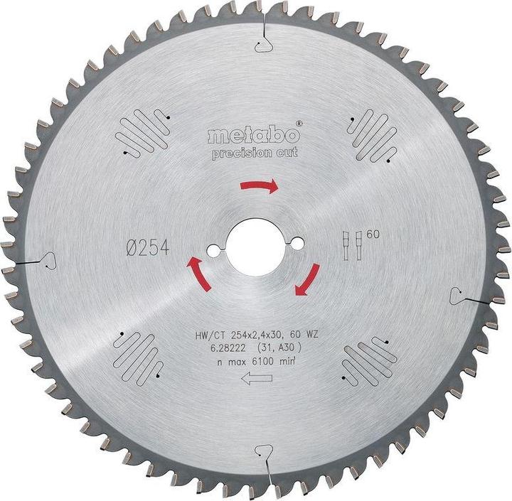 Produktbild Metabo Kreissägeblatt HW/CT 216x30, 48 WZ