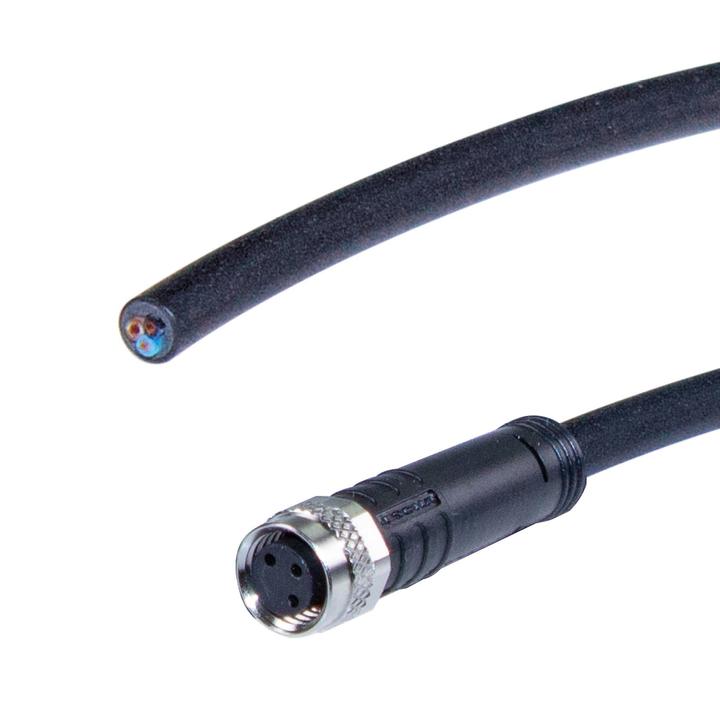 Produktbild Led2work Anschlusszubehör Sensor Kabel 5m PUR M8 Sensorbuchse 3-polig A-kodiert/offene Leitungsenden 24V DC