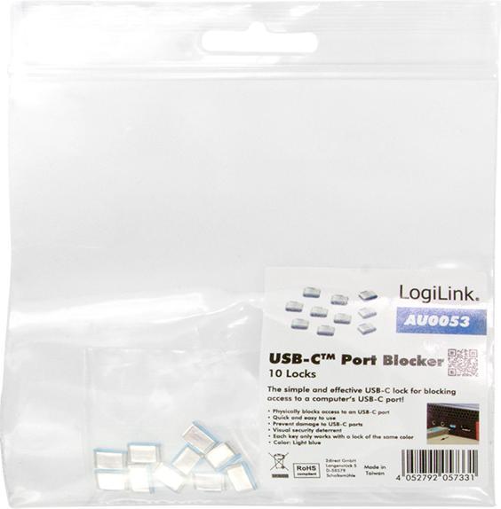 Actual product image LogiLink USB-C Port Locks 10pcs (USB-C)