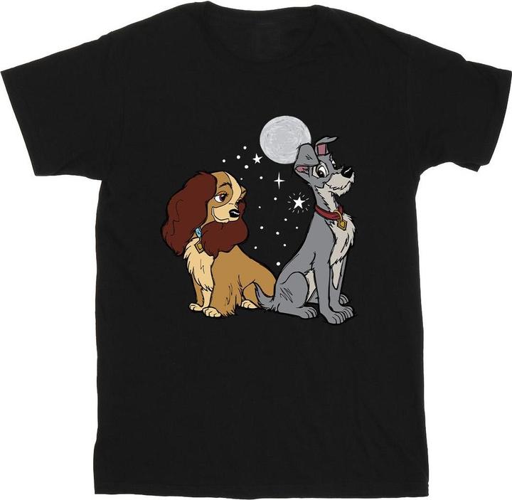 Actual product image Disney Girls Lady And The Tramp Moon Cotton T-Shirt (104)
