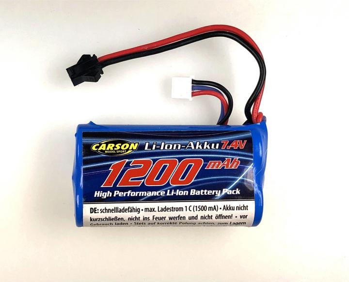 Actual product image Carson 7.4V/1200mAh LiION Land Rover JST (7.40 V, 1200 mAh)