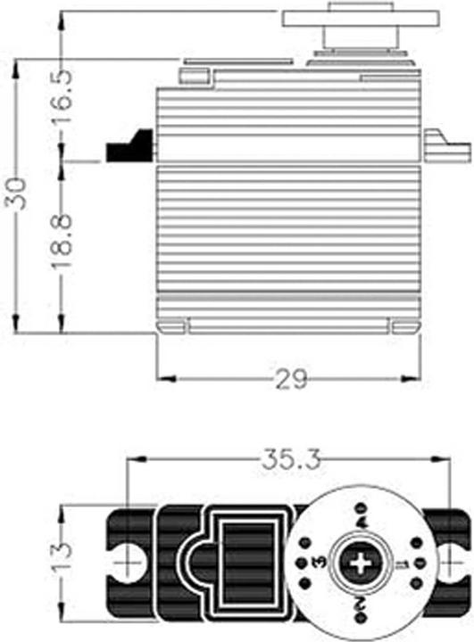 Actual product image Hitec Mini Servo HS-5087MH Digital-S