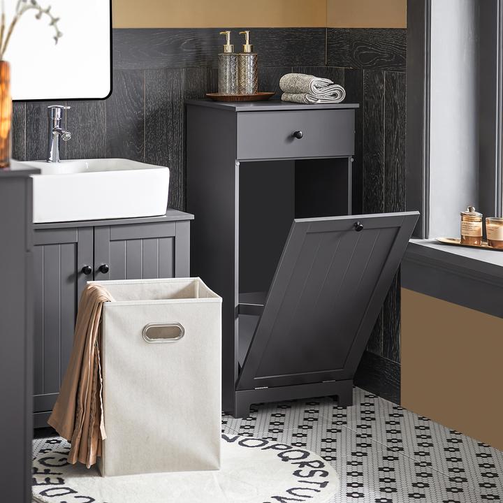 Actual product image SoBuy Laundry cupboard with laundry bag