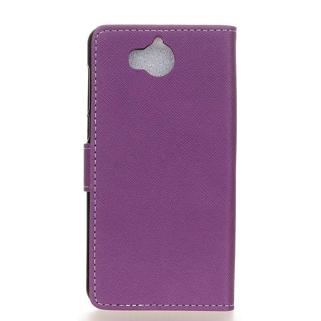 Image du produit MU Classic Housse en cuir avec motif en croix (Huawei Y6 (2017), Huawei Y5 (2017))