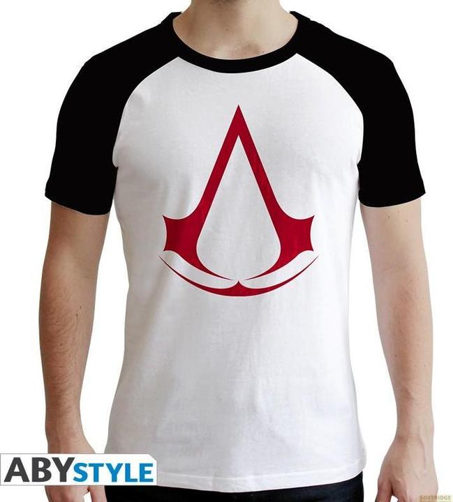 ABYstyle Assassin's Creed T-Shirt White/Black Premium - Crest L (L)