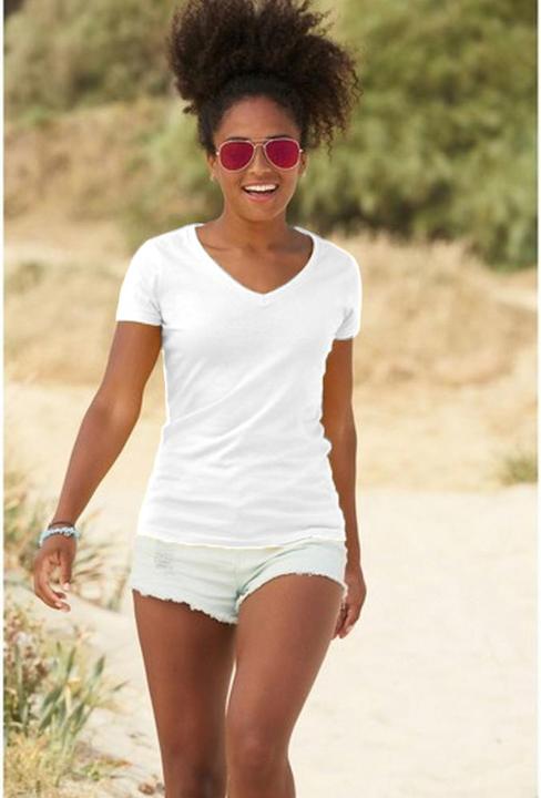 Actual product image Fruit of the Loom Ladyfit Valueweight Tshirt V Neckline (XL)