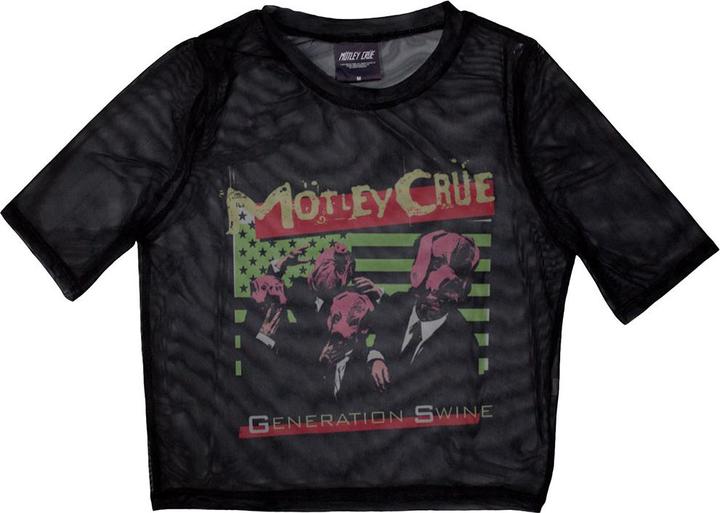 Motley Crue Generation Swine Netzgewebe Crop Top (Girlie)