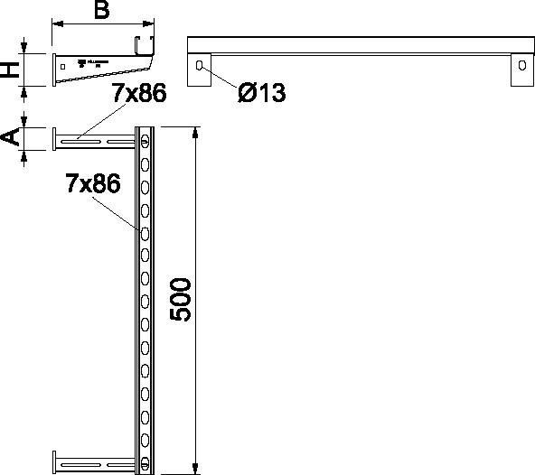 Actual product image OBO Bettermann Support structure (50 cm)