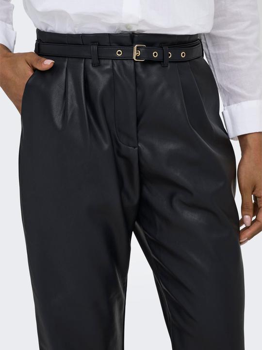Actual product image Only Comfort Fit Mid Waist Trousers Leather look trousers (XL)