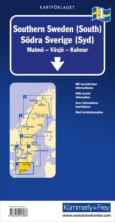 Produktbild Süd-Schweden (Süd) Nr. 01 Regionalkarte