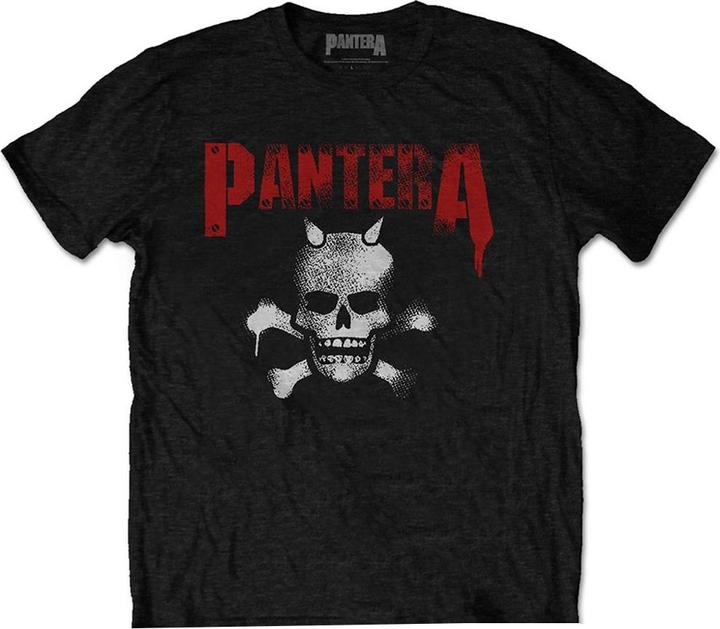 Produktbild Pantera Adult Horned Skull Stencil Cotton Back Print TShirt (XL)