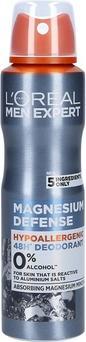 L'Oréal Paris L'Oreal Men Expert Magnesium Defense Hypoallergenic Deodorant Spray 150Ml (Spray, 150 ml)