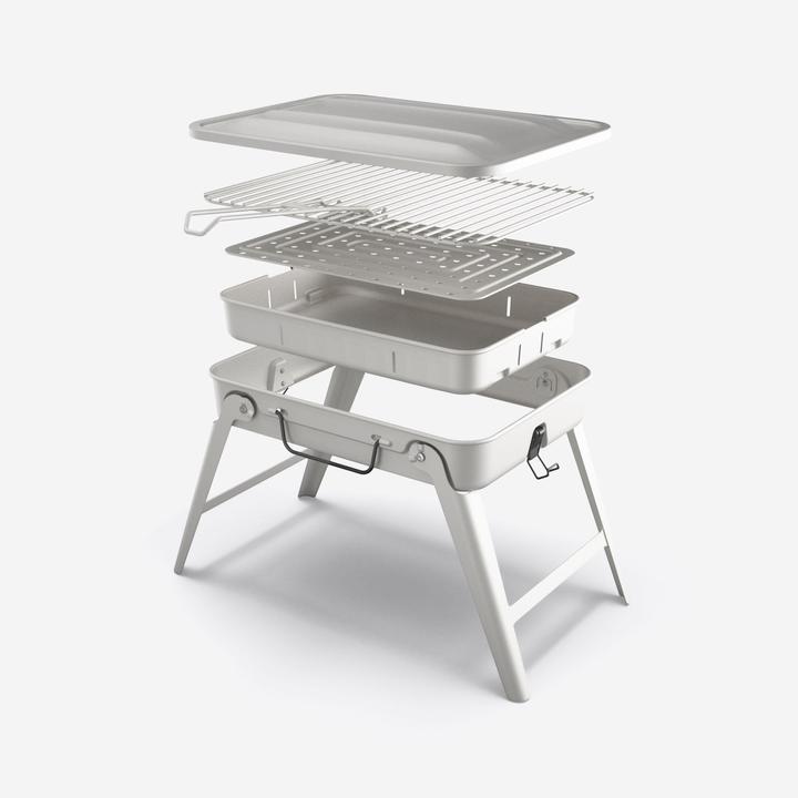 Image du produit Quechua Barbecue de camping portable pour le bois, le charbon et les briquettes - pour 4 personnes