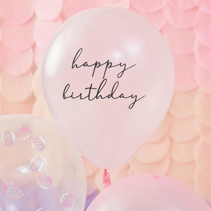 Image du produit Ginger Ray Ballons Joyeux Anniversaire - Coquillage (5p.)