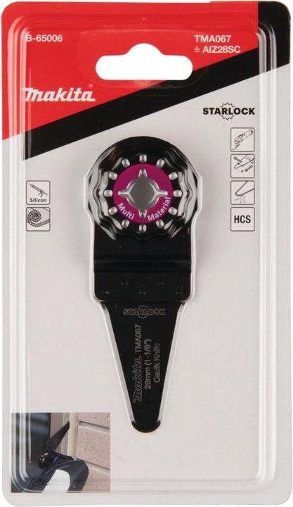 Produktbild Makita B-65006 MULTITOOL Spitzaufsatz (für Fensterspachtel, Silikonschneiden) TMA067 HCS, STARLOCK, Dämmst