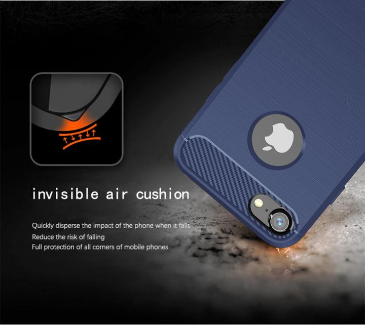 Actual product image Cadorabo TPU Ultra Slim carbon stainless steel combo cover (Apple iPhone 7)