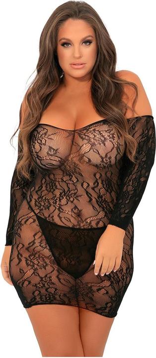 René Rofé Seductive Lace Dress Black Xl/2xl (XL, XXL)