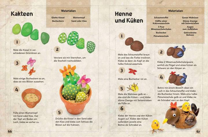 Produktbild Das Naturbastelbuch für Kinder. 41 Projekte zum Basteln mit allem, was Wald, Wiese und Strand (Deutsch, Fiona Hayes, 2020)