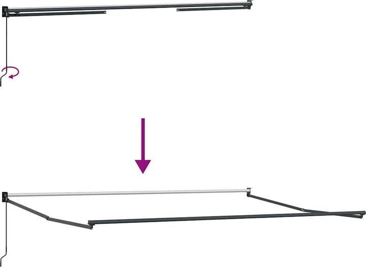 Image du produit VidaXL Markise Einziehbar 3,5X2,5 M Stoff Und Aluminium (3 m)