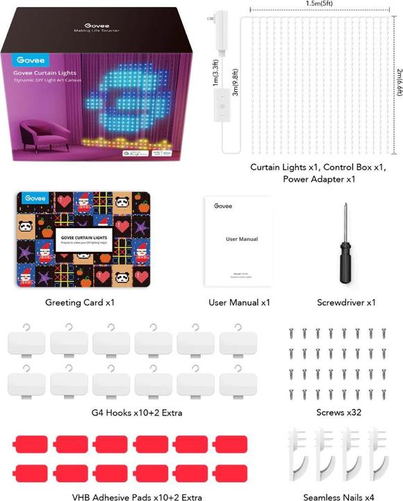 Produktbild Govee Lichtervorhang (2 m)