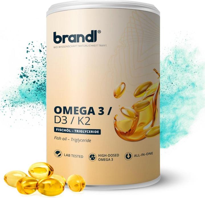 Actual product image Brandl Omega 3 + D3 K2 (1 Piece, Capsules, 180 g)