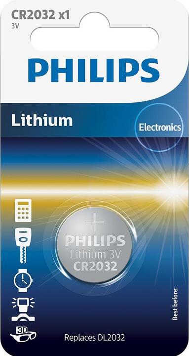 Produktbild Philips Minicells Battery CR2032/01B, Single-use battery, CR2032, Lithium, 3 V, 1 pc(s), 10 year(s) (1 Stk., CR2032, 210 mAh)