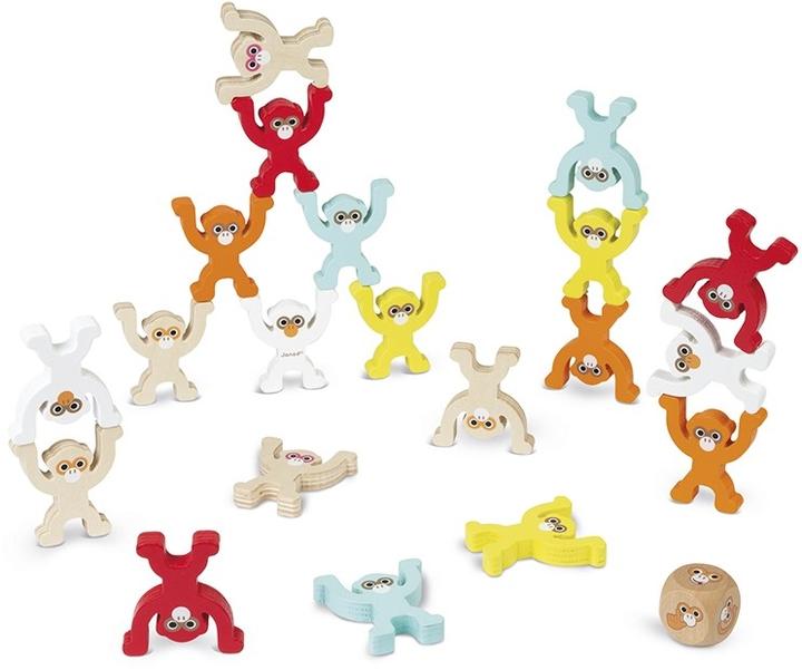 Actual product image Janod Game Monkey Pyramid (German, English, French, Italian, Swiss German)
