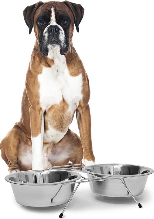 Immagine prodotto Relaxdays Ciotola per cani set doppio (0.40 l)