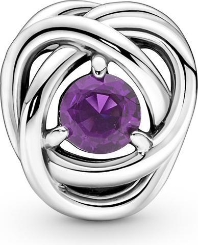 Produktbild Pandora Februar Geburtsstein Violetter Ewigkeitskreis Charm (Sterling Silber 925, Mit Stein(en))