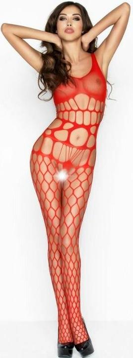 Productafbeelding Passion Vrouw Bs032 Bodystocking Rood één Maat (Eén maat voor iedereen)
