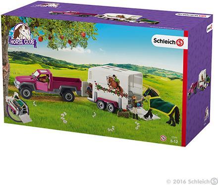 Actual product image Schleich Pick-up with horse trailer