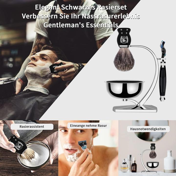 Image du produit Eravor Luxus-Nassrasierset mit synthetischem Pinsel (Blaireau)