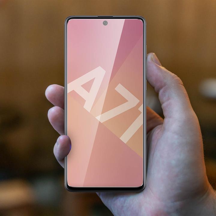 Actual product image Avizar Crystal clear film, glass screen protector (1 Piece, Samsung Galaxy A71)