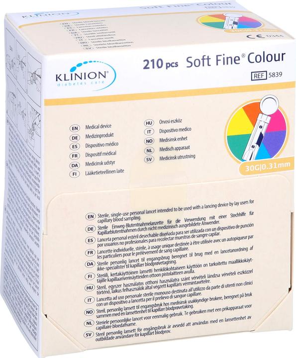 Produktbild Klinion Soft Fine Einmallanzette 30G steril, 210 Stück (Lanzette)