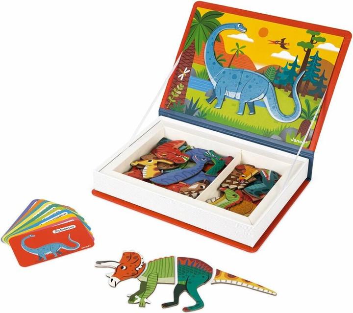 Produktbild Janod Magneti'book Dinosaurier (Englisch, Italienisch, Französisch, Deutsch)