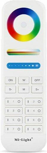Actual product image Milight 8-zone remote control RGB+KW/WW (RGBCCT) incl. wall bracket