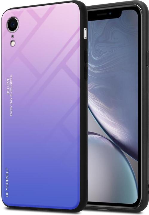 Produktbild Cadorabo TPU 2 Farben Glas Cover (Apple iPhone XR)