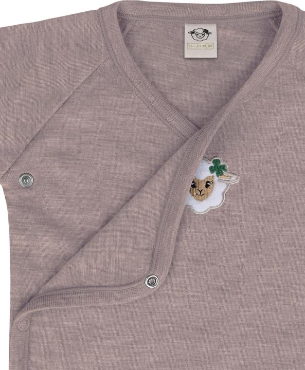 Actual product image Normani Set of 3 baby body wrap long sleeve toddler bodysuit made from merino wool - 9357 (86)
