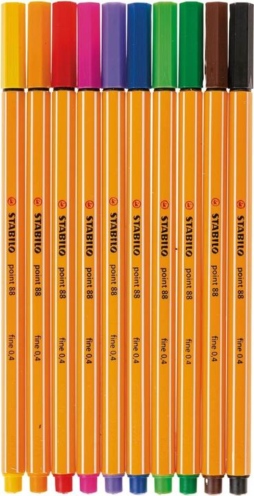 Actual product image STABILO point 88 Fineliner (Multicoloured, 10 x)
