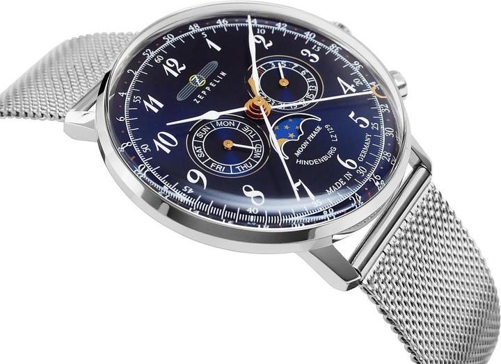Immagine prodotto Zeppelin LZ129 Hindenburg 7036M-3 Orologio al quarzo blu (259102) (Orologio da polso analogico, 40 mm)