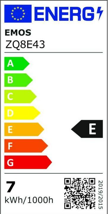 Etichetta energetica Emos Classic (GU10, 7 W, 806 lm, 1 x, E)