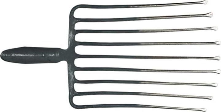 Produktbild Krumpholz Steingabel 9, Zinkenlänge 330 mm m. Federdülle, ohne Stiel Stahl, rot-silber lackiert